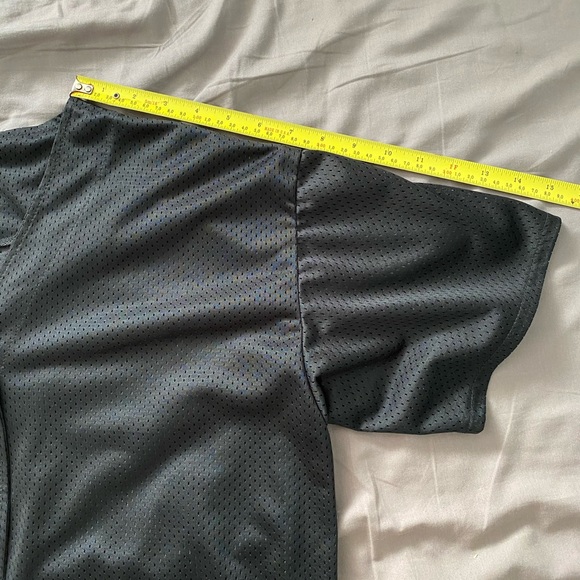 Mod Black Baseball Captain Jersey, Terry Letter - Picture 8 of 8